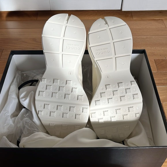 Gucci Logo Rhyton Leather Sneaker W10/ M7 - Picture 6 of 10
